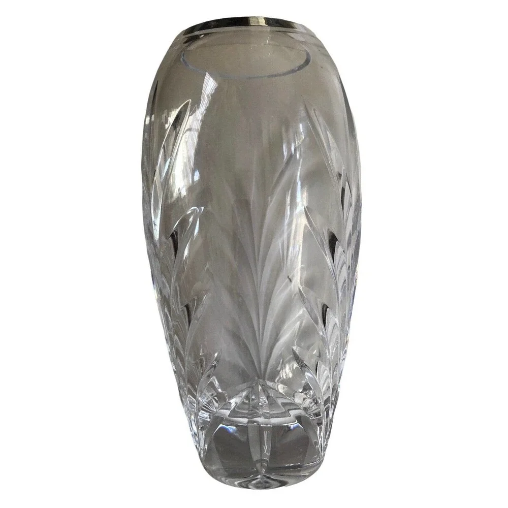 Lead Crystal Floral Vase - Miller Rogaska Covington by Reed & Barton 7